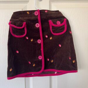 Lilly Pulitzer Brown Corduroy Acorn Skirt